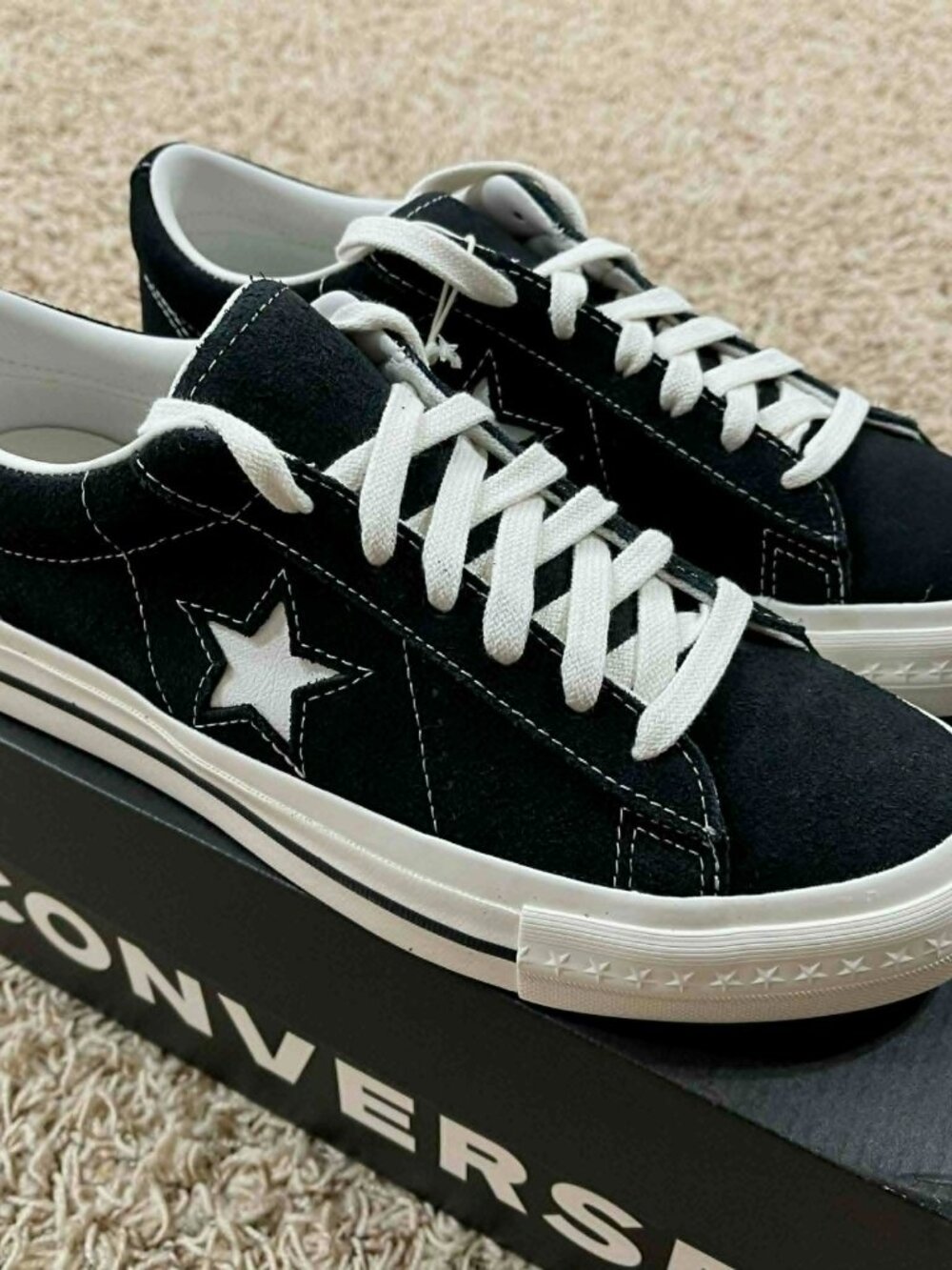 Converse Men's One Star 95 OX Skate Sneakers Shoes Black, Men’s 9 / Women’s 10.5